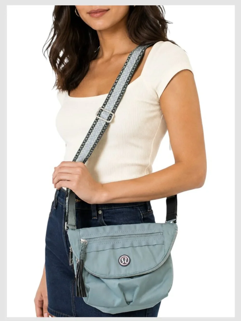 Lululemon Festival Bag Blue Green Crossbody Water Resistant